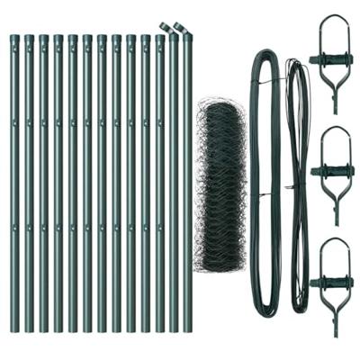 VidaXL Afrasteringspaal groen 25 x 0,5 m (36 mm gaas) staal VidaXL Afrasteringspaal groen 25 x 0,5 m (36 mm gaas) staal