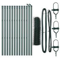 VidaXL Afrasteringspaal groen 25 x 0,5 m (36 mm gaas) staal - thumbnail