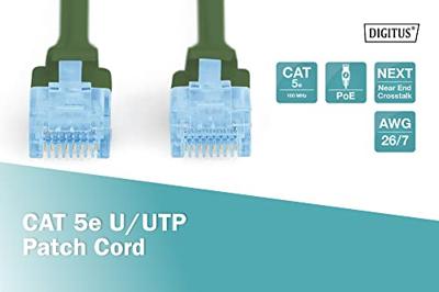 Digitus DK-1512-005/G RJ45 Netwerkkabel, patchkabel CAT 5e U/UTP 0.50 m Groen Verdraaide paren 1 stuk(s)