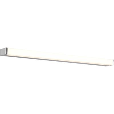 LED Wandlamp - Trion Fabian - 12W - Warm Wit 3000K - Spatwaterdicht IP44 - Rechthoek - Mat Chroom - Aluminium