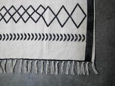 HSM Collection vloerkleed Borris - zwart/wit - 230x160 cm