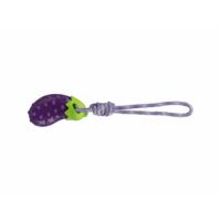 Trixie hondenspeelgoed aubergine aan koord tpr 13x34 cm 3 st - thumbnail