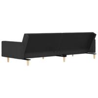 Slaapbank 2-zits met 2 kussens stof donkergrijs - thumbnail