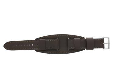 Horlogeband Fossil BQ1718 / Murray Onderliggend Leder Bruin 22mm