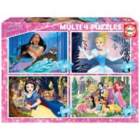 Set met 4 puzzels van 50 tot 150 stukjes Disney® Prinsessen EDUCA roze - thumbnail