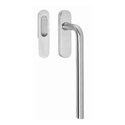 Hef-/schuifdeurbeslag recht blind rvs geborst