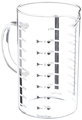 KUCHENPROFI - Keukenhulpen - Glazen maatbeker 1,0l