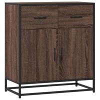 Dressoir 68x35x76 cm bewerkt hout bruin eikenkleur - thumbnail