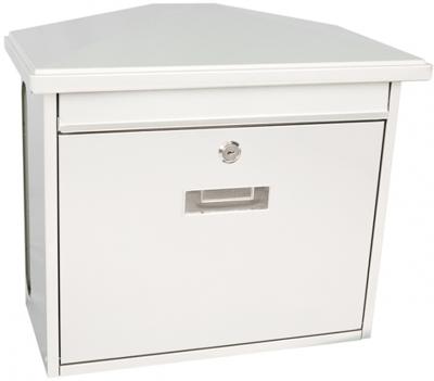 Basic wandbrievenbus met krantenvak Zamoran - wit