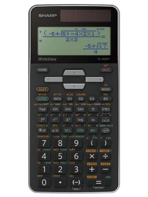 Sharp ELW506 T-GY Schoolrekenmachine Zwart/zilver Aantal displayposities: 16 werkt op batterijen, werkt op zonne-energie (b x h x d) 80 x 166 x 14 mm