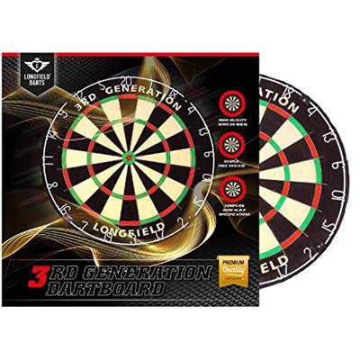 Dartbord 3e generatie, Afrikaans sisal, nietjesvrij / PU 1