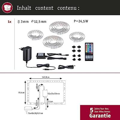Paulmann 78876 LED-strip basisset Met connector (male) 230 V 4.3 m RGBW 1 set(s) Paulmann 78876 LED-strip basisset Met connector (male) 230 V 4.3 m RGBW 1 set(s)