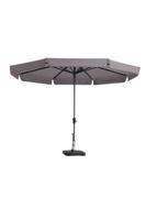 Parasol Syros 350cm met volant taupe - thumbnail