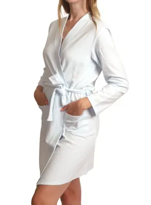 Cocodream badjas dames poly/katoen - Wit - katoenen witte ochtendjas - Saunajas - Badjassen dames