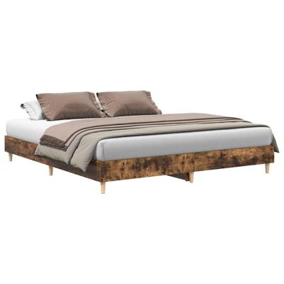 Bedframe zonder matras hout gerookt eikenkleurig 180x200 cm