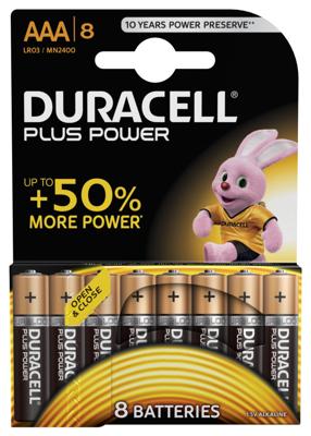 Duracell Plus Power AAA, 4 Stuk