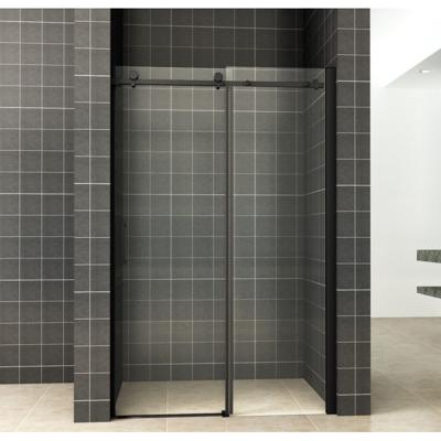 Slide nis schuifdeur 1100 x 2000 x 8 mm nano helder glas/mat zwart Slide nis schuifdeur 1100 x 2000 x 8 mm nano helder glas/mat zwart