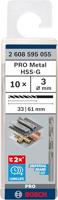 Bosch Accessoires Metaalboren HSS-G, Standard 3 x 33 x 61 mm 10st - 2608595055 - thumbnail