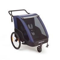 Polisport fietskar trailer incl. stroller kit grijs/blauw - thumbnail