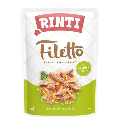 Rinti Filetto Jelly Eend & Groente | 24x 100g hondenvoer