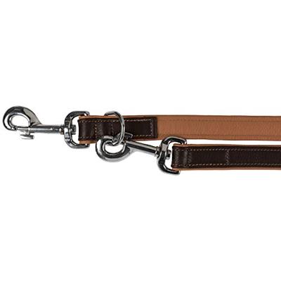 TRIXIE HONDENRIEM ACTIVE COMFORT VERSTELBAAR LEER BRUIN / LICHTBRUIN 200X2,5 CM - thumbnail