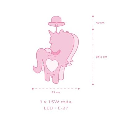 Dalber Kinderkamer hanglampUnicorns zwart met wit venster - 41597