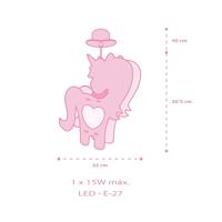 Dalber Kinderkamer hanglampUnicorns zwart met wit venster - 41597 - thumbnail