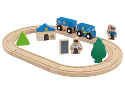 lupilu Houten treinset (Politie)