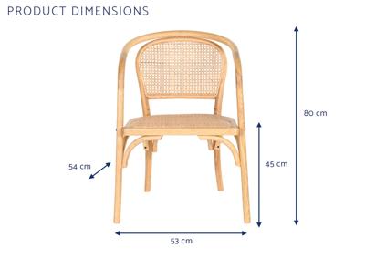 Keukenstoel DKD Home Decor Natuurlijk 53 x 54 x 80 cm