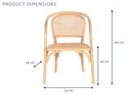 Keukenstoel DKD Home Decor Natuurlijk 53 x 54 x 80 cm - thumbnail