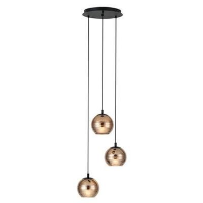 Stars of Light 3-light hanging lampLemorieta black - 39685