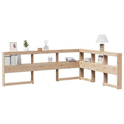 Boekenkast Hoofdeinde L-vormig 135 cm massief grenenhout