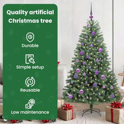 VidaXL Kunstmatige inklapbare kerstboom groen 150 cm pvc en metaal