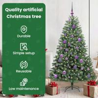 VidaXL Kunstmatige inklapbare kerstboom groen 150 cm pvc en metaal - thumbnail