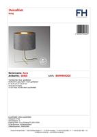 Fischer & Honsel SchemerlampAura grijs velvet - 50460 - thumbnail