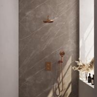 Inbouw Regendouche Set Brauer Copper Edition Gebogen Wanduitloop Ronde Hoofddouche 20 cm Met Handdouche 3 Standen Koper Brauer - thumbnail