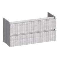 Brauer Joy Wavy - Onderkast Ondiep - 100 cm - met 2 Softclose Lades Greeploos en 1 Sifon Uitsparing - Forest Seashell - thumbnail