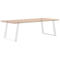 Eettafelpoten 2 st U-vormig 90x(72-73) cm staal wit - thumbnail