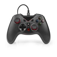 Nedis GGPD110BK Gamepad Usb Type-a Usb Gevoed Pc Aantal Knoppen: 12 Kabellengte: 1.60 M Zwart - thumbnail