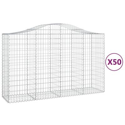 Schanskorven 50 st gewelfd 200x50x120/140 cm ijzer