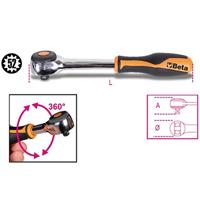 Beta ?3/8" omschakelbare ratel met draaibare handgreep, 52 tands ratelmechanisme 910/58 - 009100884 - thumbnail