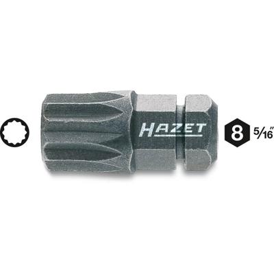 HAZET Bit 2597-03 · 5/16 inch (8 mm) zeskant massief · Binnenveeltandprofiel XZN · SW M8 HAZET Bit 2597-03 · 5/16 inch (8 mm) zeskant massief · Binnenveeltandprofiel XZN · SW M8