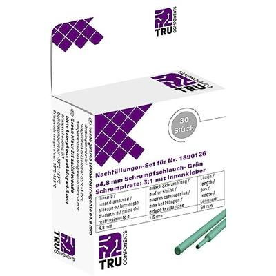 TRU COMPONENTS T1807CA007D Krimpkous met lijm Groen 4.80 mm 1.60 mm Krimpverhouding:2:1 30 stuk(s)