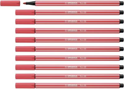 Viltstift stabilo pen 68/47 m roestig rood | 10 stuks Viltstift stabilo pen 68/47 m roestig rood | 10 stuks