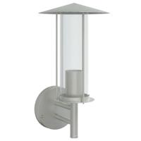 Buitenwandlamp roestvrij staal zilverkleurig - thumbnail