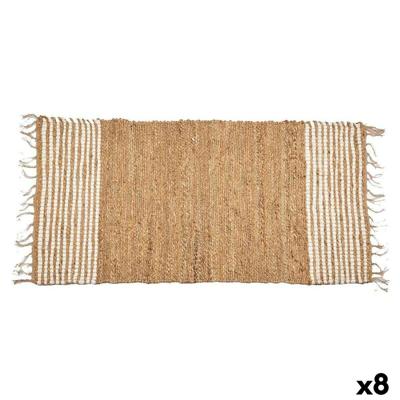 Tapijt Gift Decor Zwart Natuurlijk Strepen 70 x 1 x 140 cm (8 Stuks)