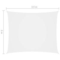 VidaXL Zonnescherm rechthoekig 2x3,5 m oxford stof wit - thumbnail