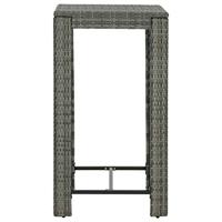 Tuinbartafel 140,5x60,5x110,5 cm poly rattan bruin - thumbnail