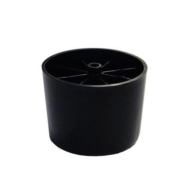 Meubelpoot zwart rond Ø 9 cm en hoogte 10 cm van kunststof