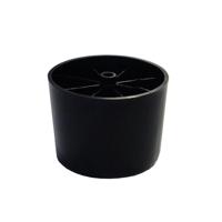 Meubelpoot zwart rond Ø 9 cm en hoogte 10 cm van kunststof - thumbnail